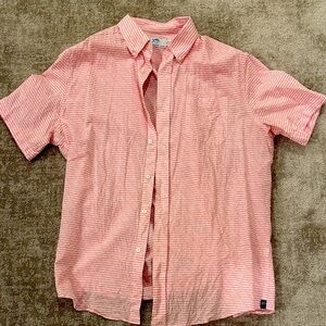 Southern Tide Men's Pink Striped button up Shirt. Men’s large.